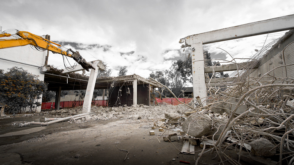 Dangrove Warehouse - Pre-construction Demolition Progress