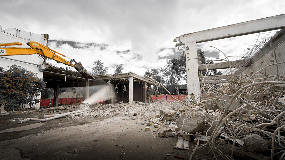 Dangrove Warehouse - Pre-construction Demolition Progress