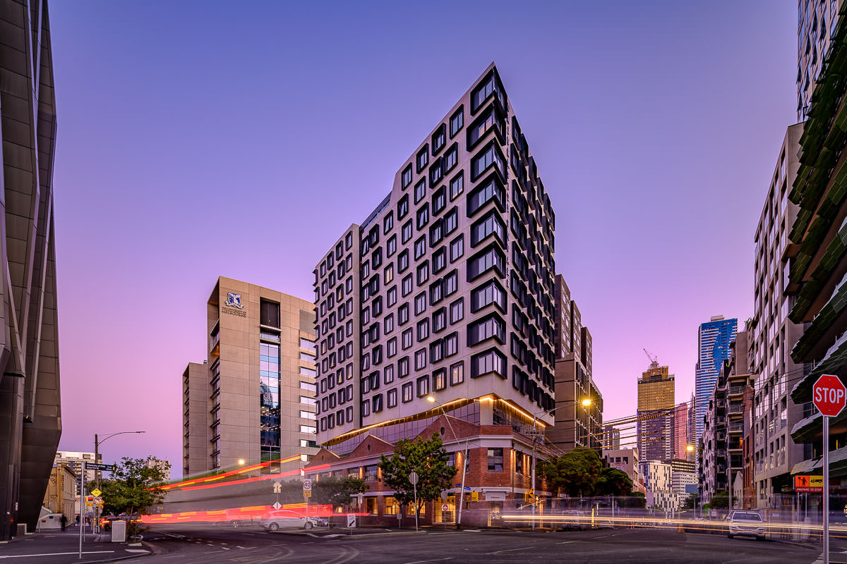 University Square Student Housing, Pelham Street Carlton. Construction by Infinity, Architecture by DKO, Photography by The Guthrie Project