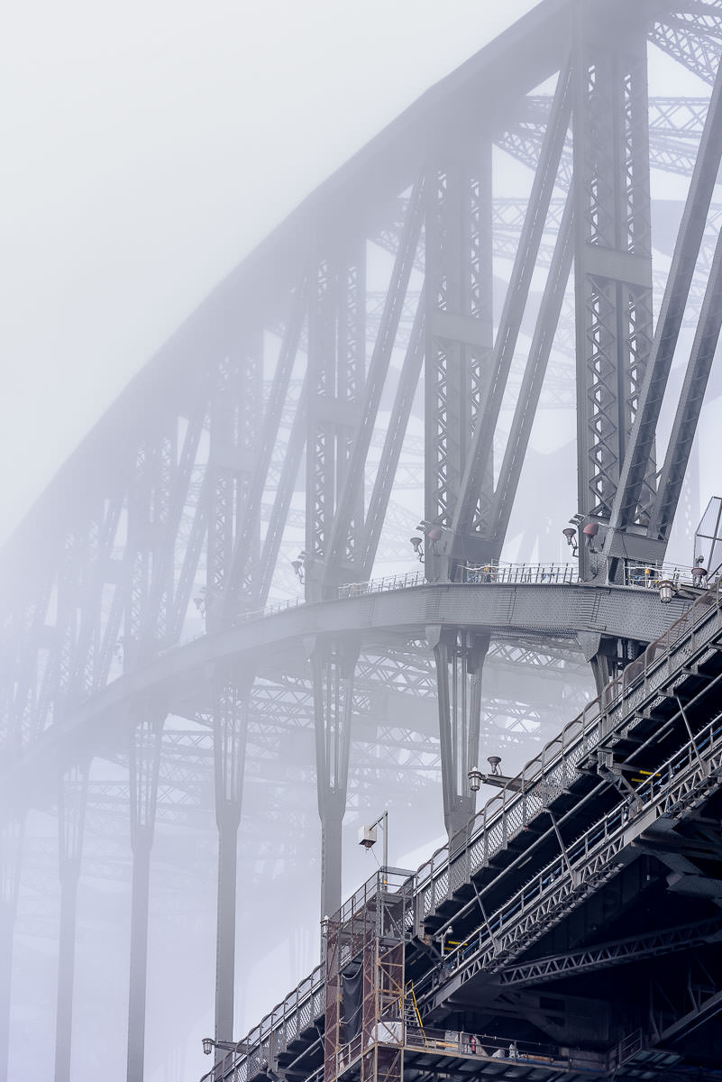 Iron Clad Fog - Low Visibility at the Sydney Harbour Bridge.