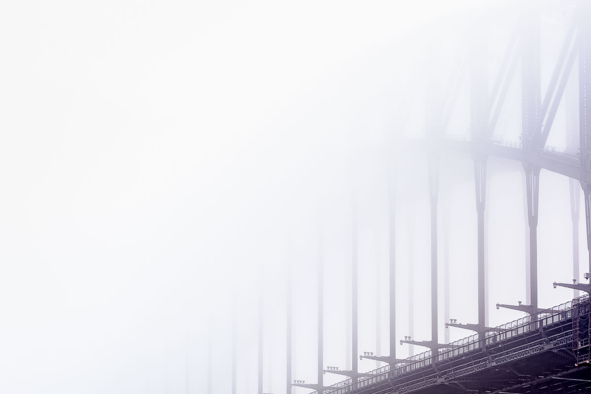 Iron Clad Fog - Low Visibility at the Sydney Harbour Bridge.