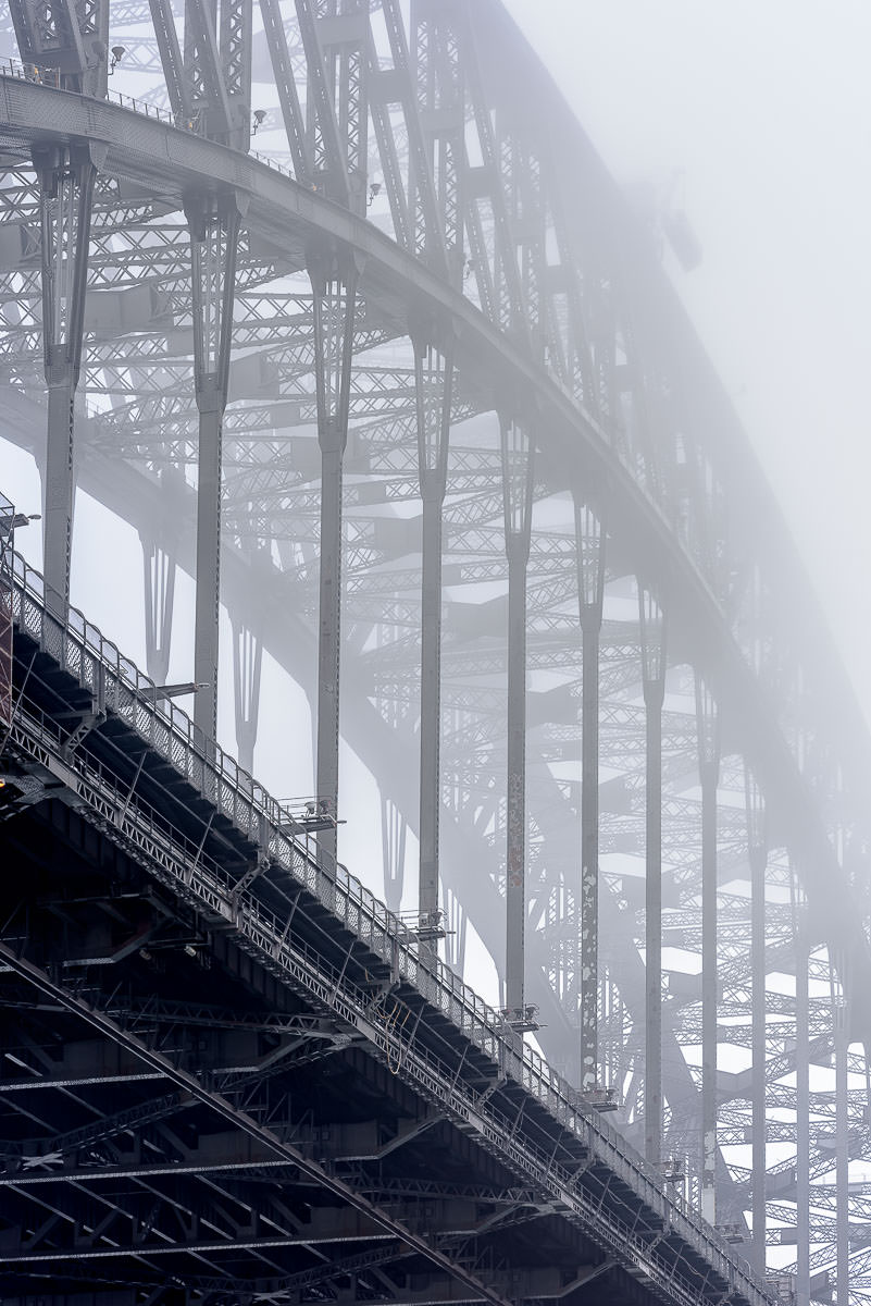 Iron Clad Fog - Low Visibility at the Sydney Harbour Bridge.