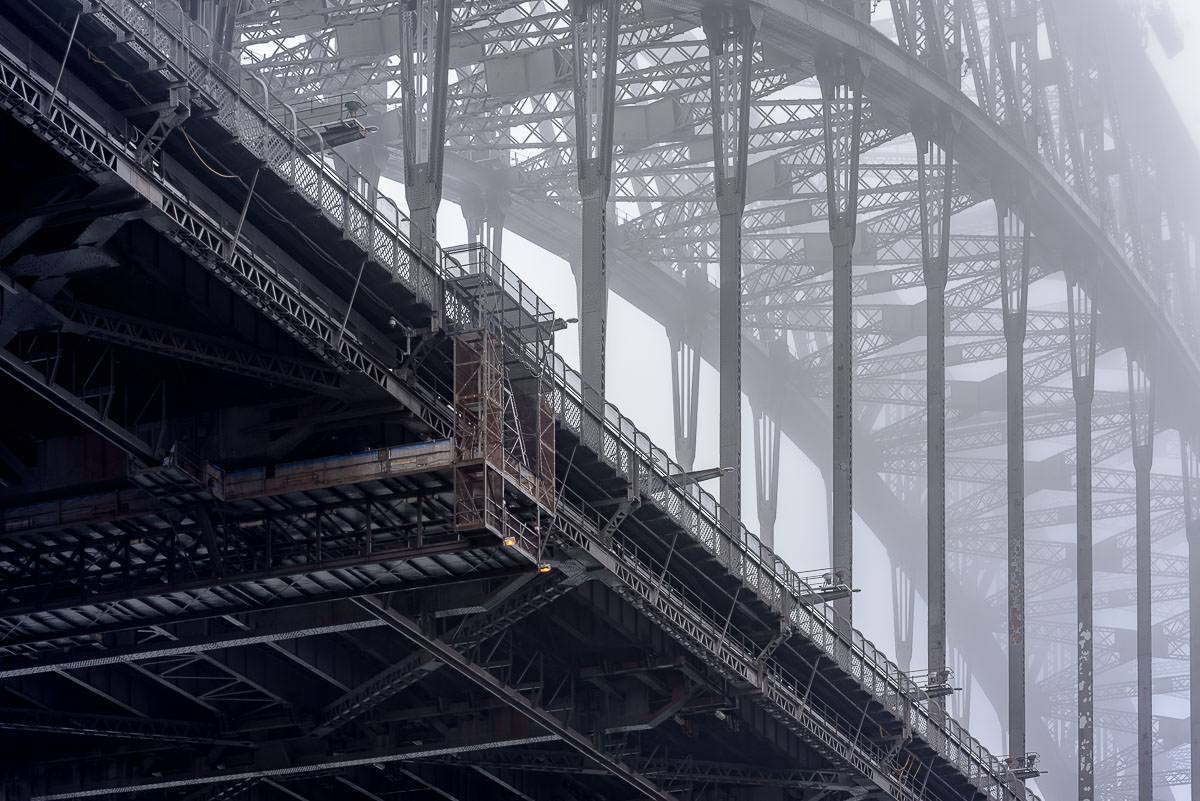 Iron Clad Fog - Low Visibility at the Sydney Harbour Bridge.