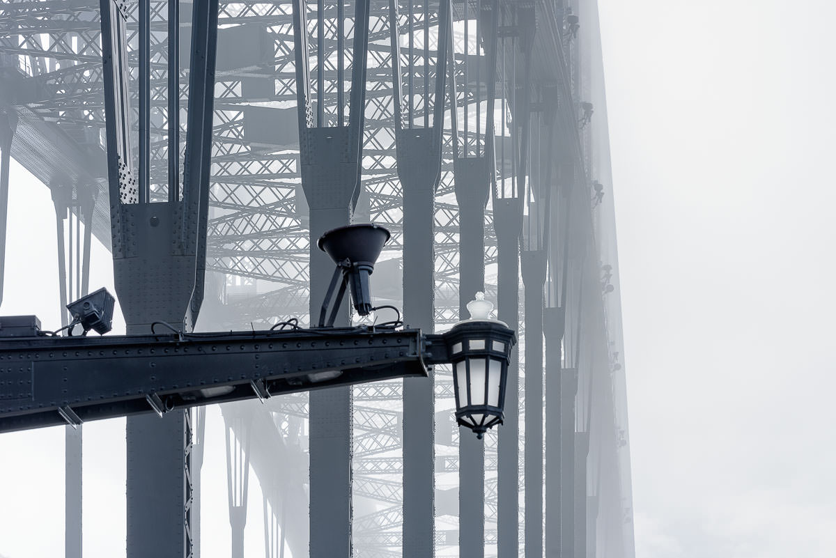 Iron Clad Fog - Low Visibility at the Sydney Harbour Bridge.