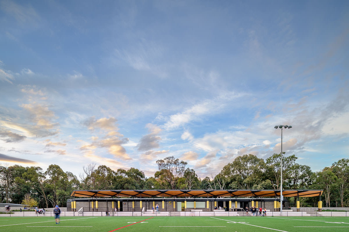 NRL Amenities, Kellyville by Lahz Nimmo Architects. Photography by The Guthrie Project