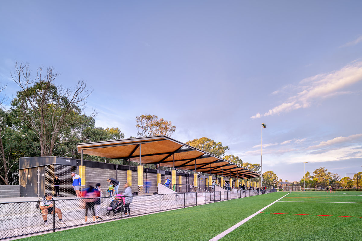 NRL Amenities, Kellyville by Lahz Nimmo Architects. Photography by The Guthrie Project