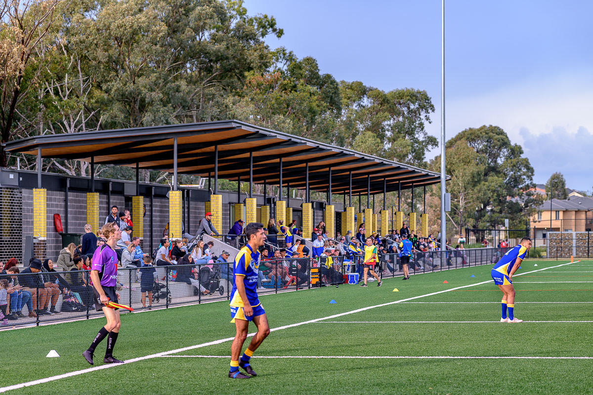 NRL Amenities, Kellyville by Lahz Nimmo Architects. Photography by The Guthrie Project