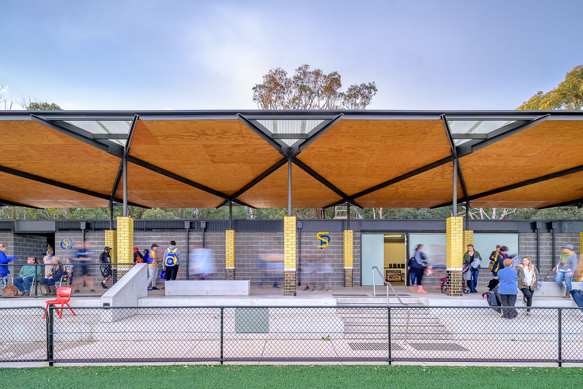 NRL Amenities, Kellyville by Lahz Nimmo Architects. Photography by The Guthrie Project