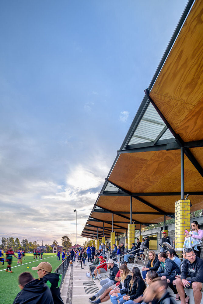 NRL Amenities, Kellyville by Lahz Nimmo Architects. Photography by The Guthrie Project