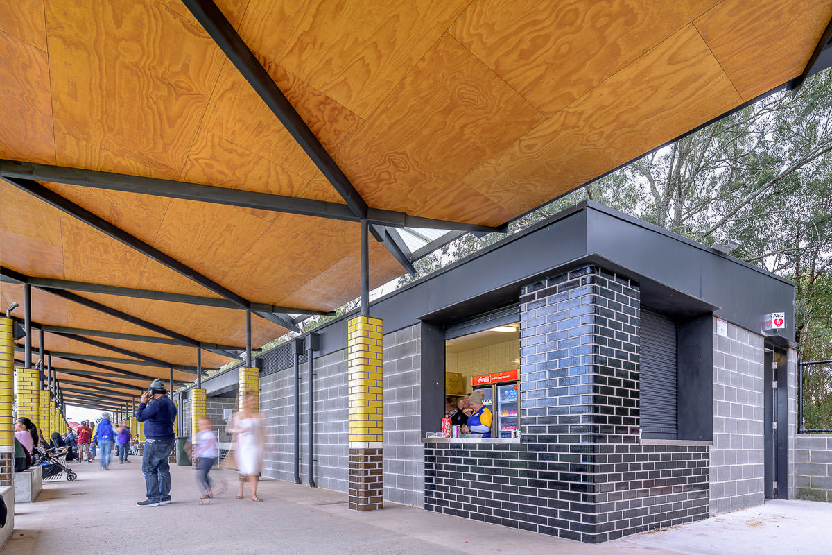 NRL Amenities, Kellyville by Lahz Nimmo Architects. Photography by The Guthrie Project