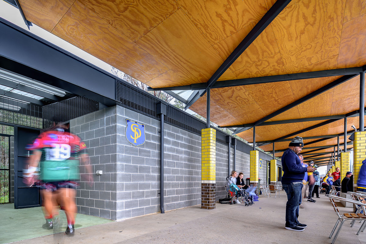 NRL Amenities, Kellyville by Lahz Nimmo Architects. Photography by The Guthrie Project