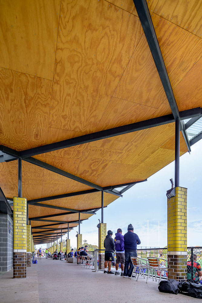 NRL Amenities, Kellyville by Lahz Nimmo Architects. Photography by The Guthrie Project