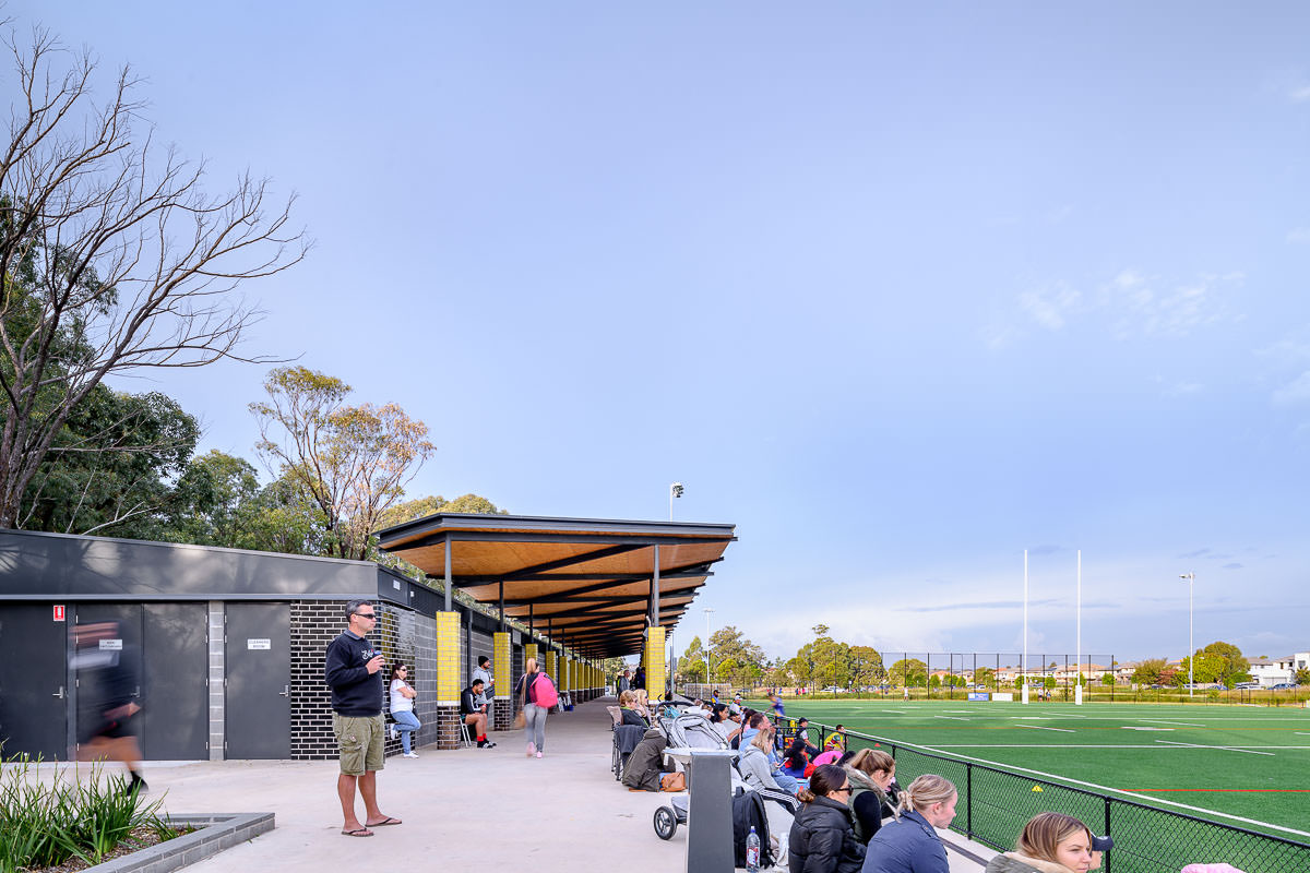 NRL Amenities, Kellyville by Lahz Nimmo Architects. Photography by The Guthrie Project