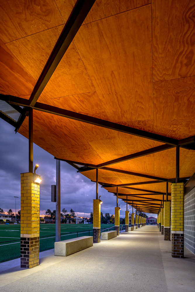 NRL Amenities, Kellyville by Lahz Nimmo Architects. Photography by The Guthrie Project