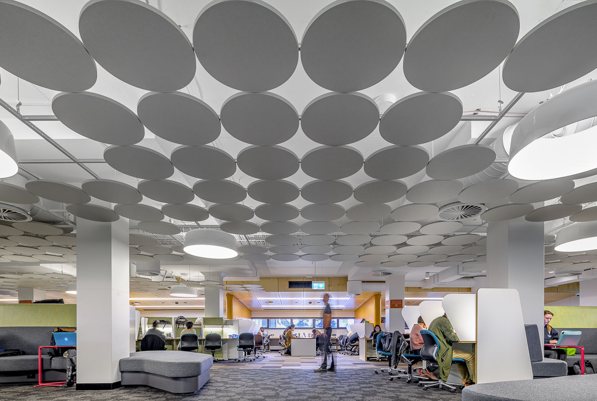 UNSW Library Interior, by Lahz Nimmo Architects. Photography by The Guthrie Project