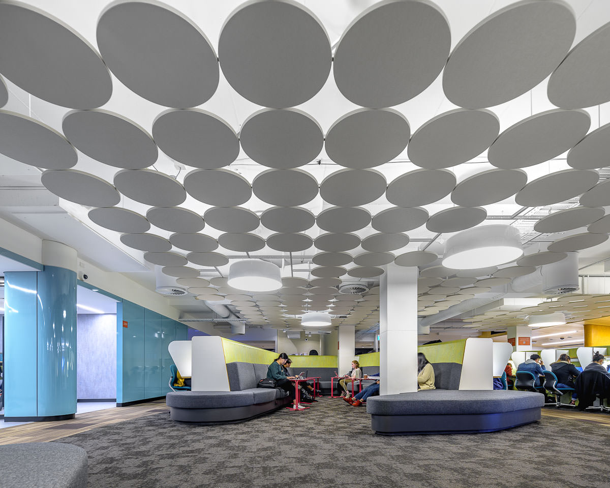 UNSW Library Interior, by Lahz Nimmo Architects. Photography by The Guthrie Project