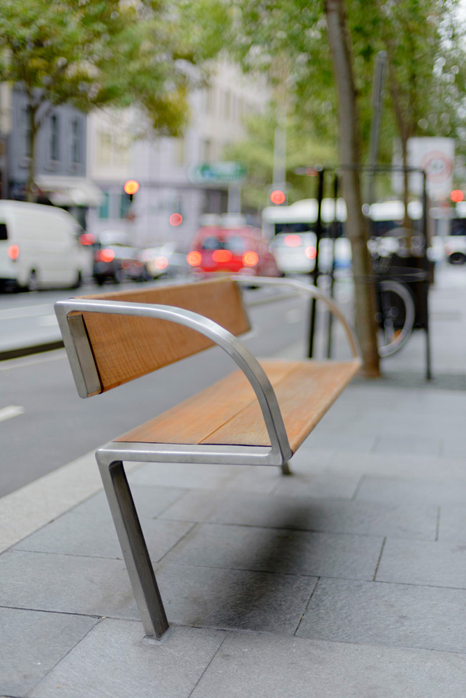 City of Sydney Street Furniture - Park Bench, by Tzannes Associates