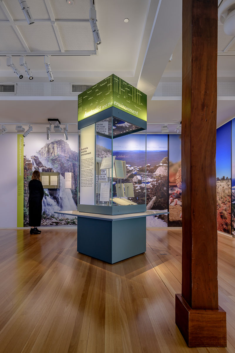 Voices and Connections Exhibition Installations, National Archives of Australia, by Thylacine Design