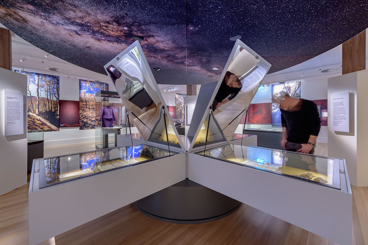 Voices and Connections Exhibition Installations, National Archives of Australia, by Thylacine Design
