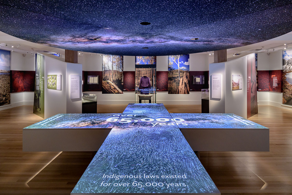 Voices and Connections Exhibition Installations, National Archives of Australia, by Thylacine Design